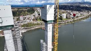 DJI Mini 4 Pro  New Westminster  Pattullo Bridge Replacement Project [upl. by Westfahl]