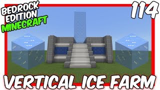 Vertical Ice Farm Tutorial Minecraft Bedrock EditionMCPE [upl. by Orman]