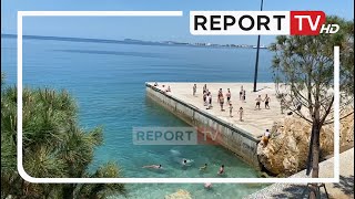 Report TV Temperaturat e larta bregdeti i Vlorës mbushet me turistë [upl. by Pauly]