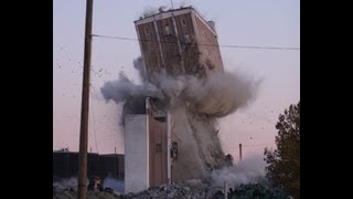 Building Demolition Cargill Federal Grain Elevator Calgary [upl. by Otirecul]