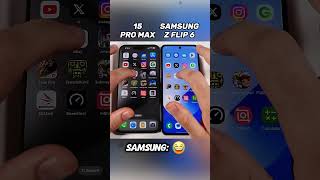 iPhone 15 Pro Max vs Samsung Z Flip 6 ⚡ Flip Phone Fighting Back 💥📲 shorts [upl. by Neerehs]