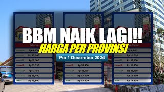 BBM Naik Lagi  Harga BBM Pertamina per Provinsi per 1 Desember 2024 [upl. by Apfelstadt]