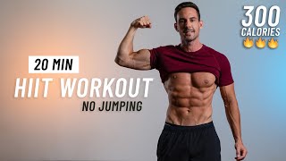 20 MIN FULL BODY HIIT WORKOUT  NO JUMPING  No Equipment No Repeats [upl. by Seumas]