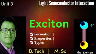 Unit 3 Exciton  Properties  Types of Excitons  Frenkel Exciton  WannierMott Exciton  Uses [upl. by Alisander]