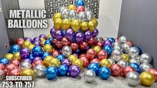 250 Different Chrome Metallic Balloons StompingChrome Metallic Balloons Popping [upl. by Raskin]