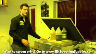 How to Screen Print  Large Exposure Detailed instruction  Screen Printing 101 DVD pt 18 [upl. by Enida]