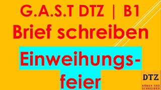 GAST DTZ B1 Briefe schreiben Prüfung B1 Neu 2024 [upl. by Euginomod]