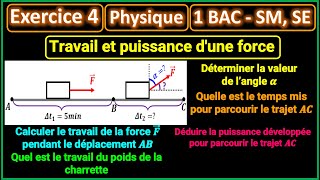 Exercice 4 Travail et puissance dune force  1 BAC [upl. by Hamlani945]