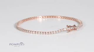 2Ct Rose Gold Lab Grown Diamond Tennis Bracelet 7quot 14k by Pompeii3 [upl. by Delinda737]