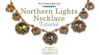 Northern Lights Necklace DIY Jewelry Making Tutorial by PotomacBeads [upl. by Steel]