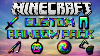 Minecraft PvP Texture Pack  Custom Rainbow Pack [upl. by Nnahaid]