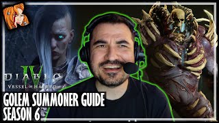 KRIPP’S GOLEM SUMMONER Season 6  Diablo 4  Vessel of Hatred [upl. by Adnimra]