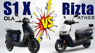 Ather Rizta S Vs OLA S1X  4 Kwh  Electric Scooter full Detailed Comparison  EV hindi [upl. by Suissac990]