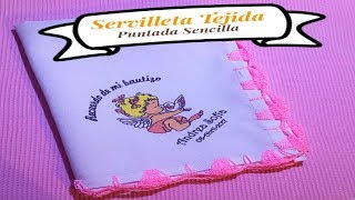 Servilleta Tejida  Puntada Sencilla [upl. by Eenal]