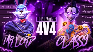 Dominating Against NXT 😈🖤 4 vs 4 🤯MR VS NXT😱 MOST AWAITED BATTLE 🔥 classyfreefire [upl. by Aneger290]