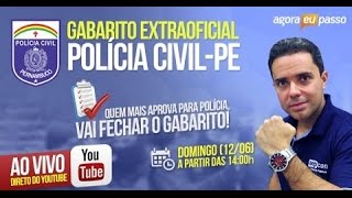 Gabarito Extraoficial PCPE  AO VIVO  AEP Concursos Públicos [upl. by Vijnas897]