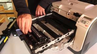 How to Replace HP CC530A CC531A CC532A CC533A in HP CP2025 or similar models [upl. by Ariela]