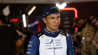 Scary Alex Albon footage released as engineer narrowly avoids being crushed by car [upl. by Ray]