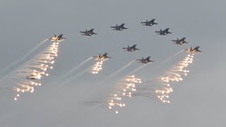 Amazing departure of 10 F16 one F35 and Flypast at Luchtmachtdagen Volkel 2019 AirShow [upl. by Olenolin]