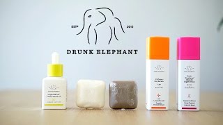 Drunk Elephant Review Part 1  Marula Juju Pekee CFirma TLC Framboos [upl. by Harima]