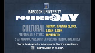 BABCOCK UNIVERSITY FOUNDERS DAY  SABBATH WORSHIP [upl. by Ander]