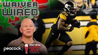 Target Jaylen Warren Isaac Guerendo in RB Week 10 waiver  Fantasy Football Happy Hour  NFL on NBC [upl. by Assirk452]