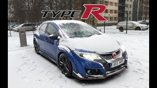 Civic Type R FK2 cold start 18c exhaust and quick drive [upl. by Ettegroeg]