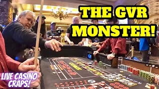 Two Time Golden Arm Craps Player throws a Monster Roll Live with HCS [upl. by Naus590]