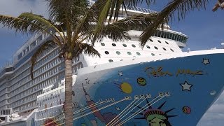 Bermuda Islands  cruise ships AIDAluna amp Norwegian Breakaway in Royal Naval Dockyard [upl. by Atibat]