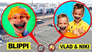 DROHNE überwacht VLAD UND NIKI mit BLIPPI in REAL LIFE um 3 UHR mittags [upl. by Westland]