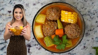 Caldo de Albóndigas The Soup Everyone Should Know How To Make  Mexican Meatball Soup [upl. by Lahey]