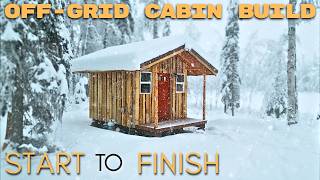 A Cabin Anyone Could Build  Start To Furnished  Alaska OffGrid [upl. by Cung]