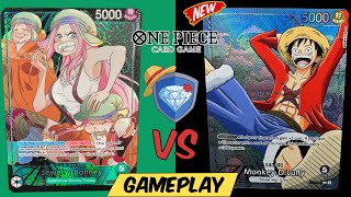 Mono Black MonkeyDLuffy ST14 vs Green Jewelry Bonney Deck Battle [upl. by Soirtemed]