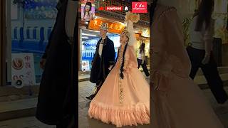 Traditional Fashion Meeting Kazakh Bride and Groom fashion streetfashion ootd [upl. by Azmah]