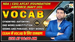 Vocabulary for Airforce Navy ICG NDACDS  Airforce Vocab Classes 2024  Vocabulary for NDA  NDA [upl. by Aillij352]