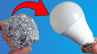 Put a Piece Of aluminum Foil On The Led Bulb And You Will Be Surprised [upl. by Pegg]