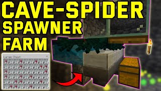 EASY Cave Spider Spawner Farm Bedrock 120 BedrockPs4XboxMcpe [upl. by Eleanora]