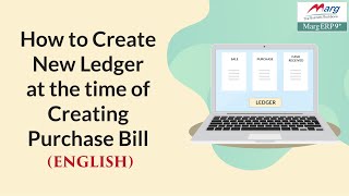 How to create New Ledger at the time of creating the Purchase Bill English [upl. by Fuchs]