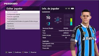 VANDERSON DO GRÊMIO PES 2021 [upl. by Kittie]