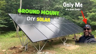 DIY Ground Mount Solar PanelsSo Easy only need one personSolar Wholesale  SnapNRack [upl. by Archer983]