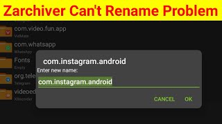 Fix Zarchiver rename problem solve [upl. by Rafa]