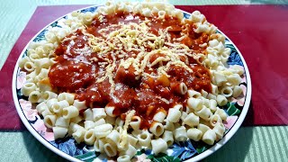 Corned Beef Spaghetti Sauce Recipe Budget Meal [upl. by Hsepid]