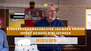 Kinderboekenschrijver Jacques Vriens opent schoolbibliotheek op basisschool Ulestraten [upl. by Enyale]