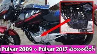 How To Paint Old Model Pulsar Using Spray Paint  Remodelling Old Bajaj Pulsar Bike  Neelu Arts [upl. by Kiley]