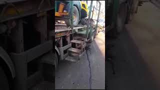 Video of a Hiab lorry with extending steps to help working at height [upl. by Nemlaz88]