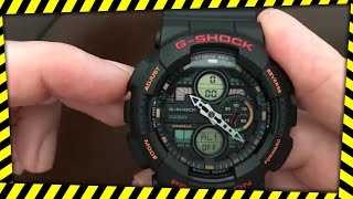 Casio GShock GA 140 como realizar una configuración Básica [upl. by Ardnua907]