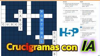 Transforma tu Clase con H5P Crea Crucigramas con IA en Pocos Pasos [upl. by Einoj]