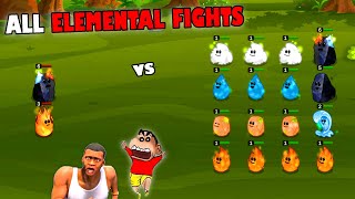 FIRE vs WATER in ELEMENTAL MERGE with FRANKLIN and SHINCHAN PART 3 [upl. by Gasperoni]