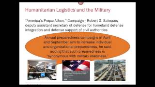 APICS 2016 Session Preview Humanitarian Logistics and the Military [upl. by Aneger270]