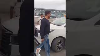 today salman khan Kolkata airport🥰shorts automobile kolkataairportvlog airport cricket ipl [upl. by Cristie]